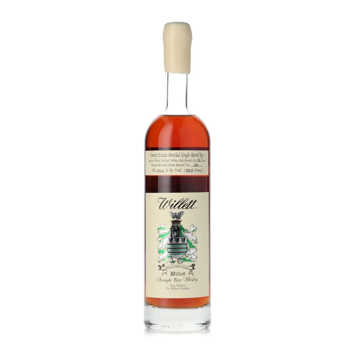 Willett Family Estate 10 Year Rye 'Bourbon Bonanza Benefit 2016' Private Barrel Selection (White Wax)